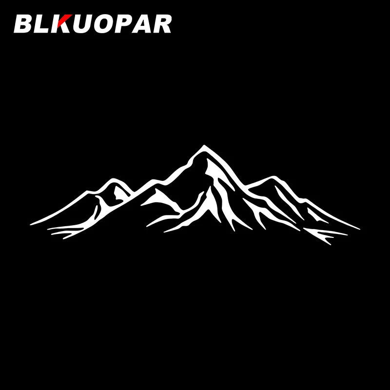 BLKUOPAR Snow White Mountain Car Stickers Landscape Series Decals Natural And Beautiful Silhouette Waterproof VAN JDM Styling