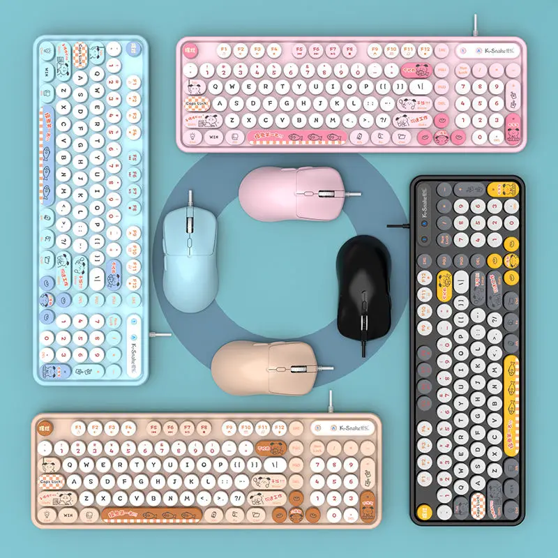 

Vintage Round Keycap Girl Cute Laptop Desktop USB