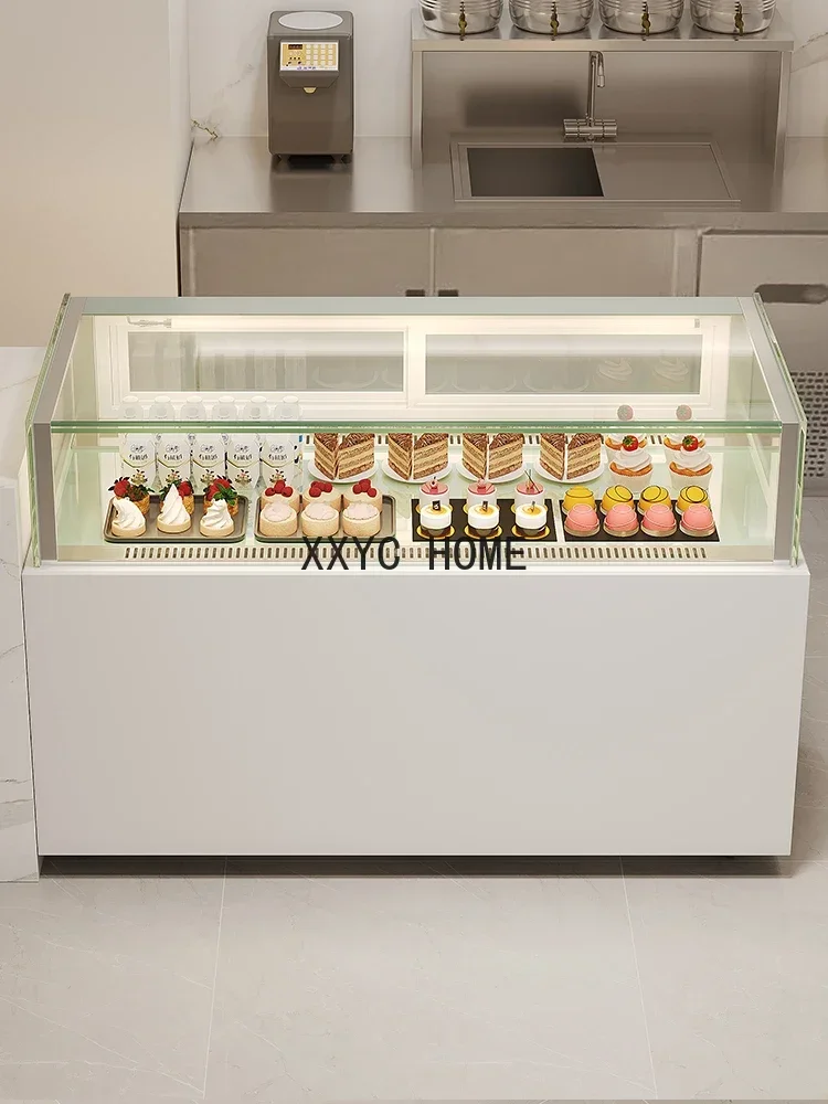 Single-layer right-angle cake refrigerated display cabinet, mousse dessert, west point fresh-keeping candied gourd