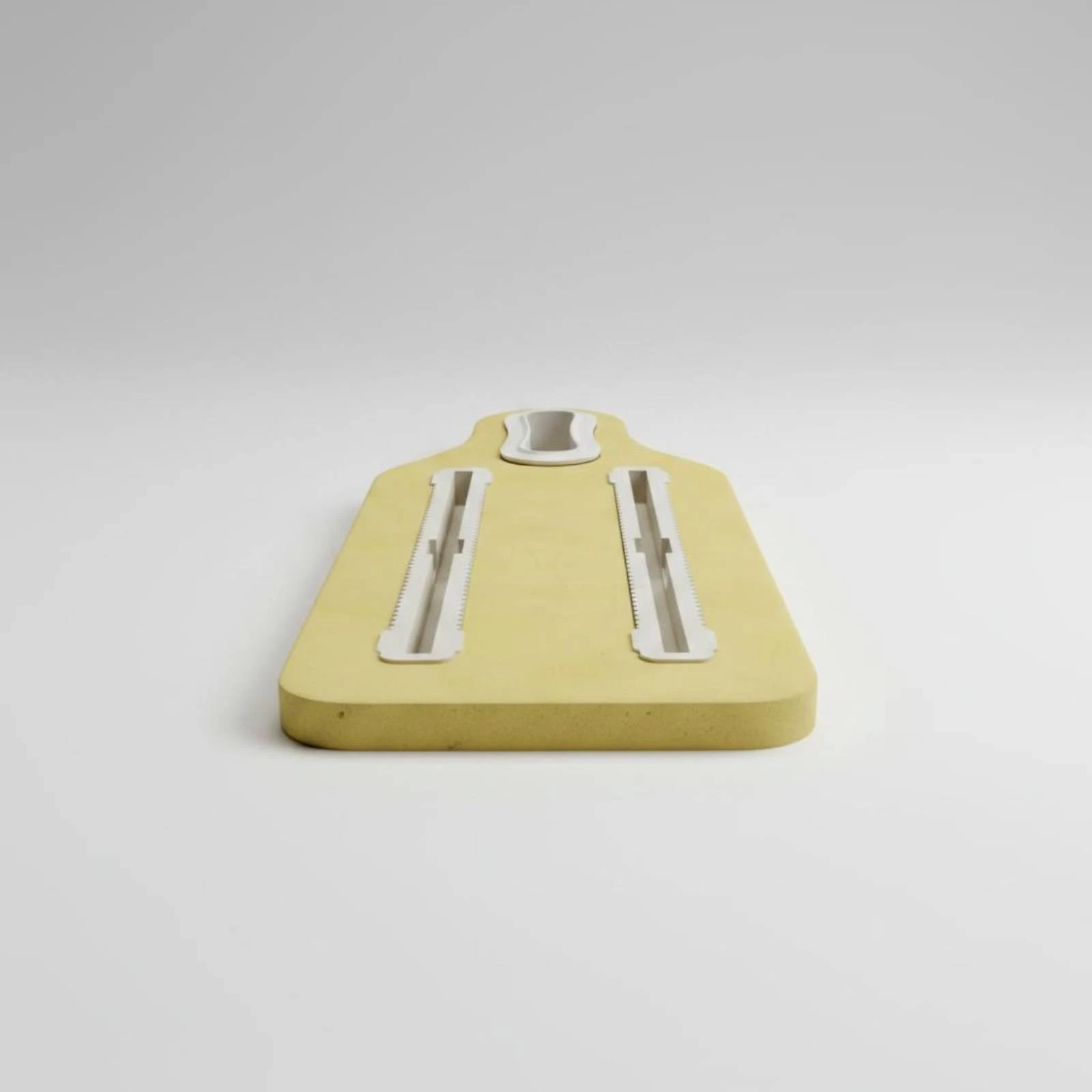 

Tail Fin Slot Base Base Foam PVC Surfboard Tail Fin Slot Base Water Sports Part Yellow and White Handle Opening