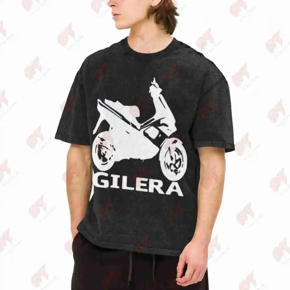 Gilera Runner Crew Vintage Washed Tee Pure Cotton T-Shirt