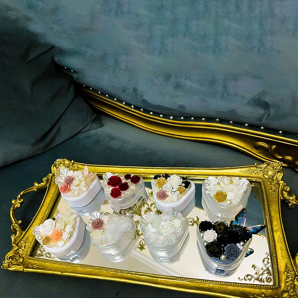 

100Pcs DIY Jewelry Pendants Resin Rose Flower Design Charms for Handmade Necklace Earring Bracelet Craft Projects Wedding Home