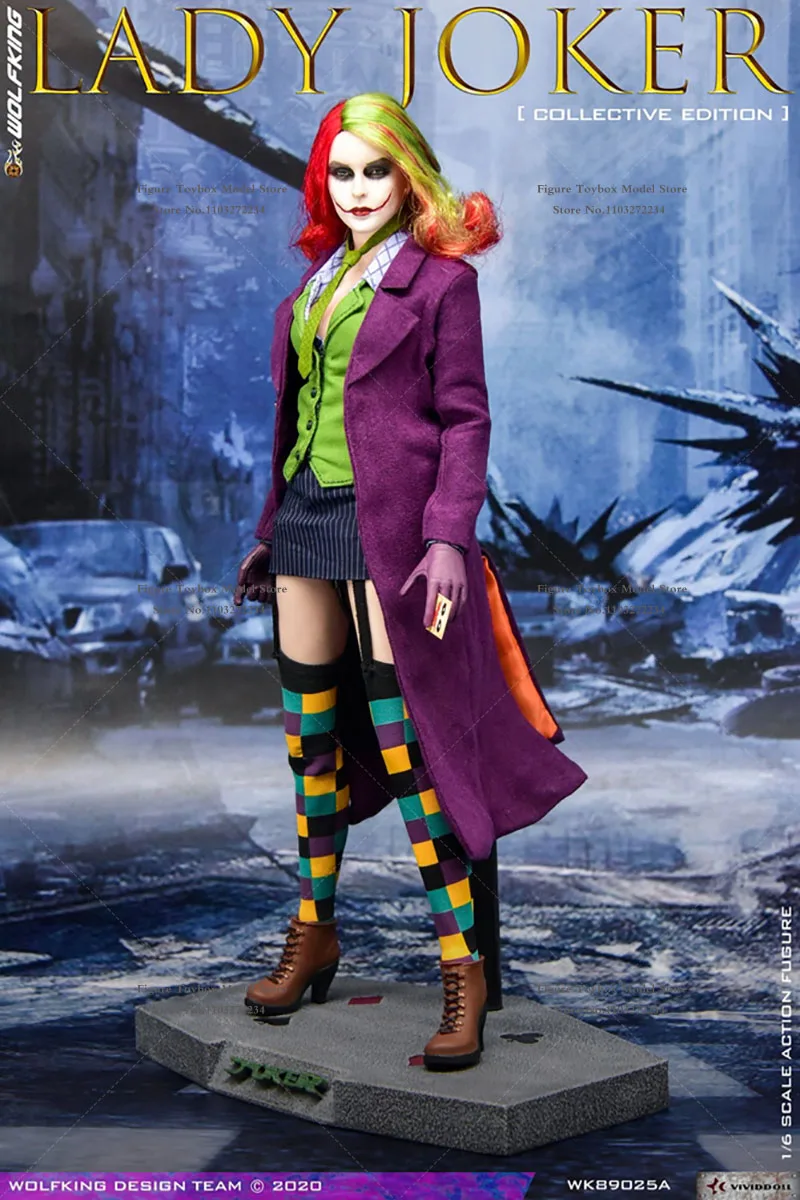 WOLFKING WK89025A 1/6 LADY JOKER Female Action Figure Movie Villain Role Original Delicate 12