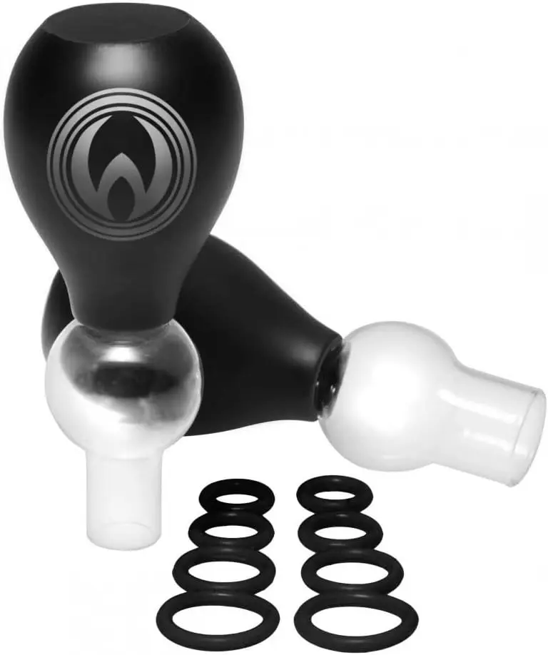 Master Series Nipple Amplifier Enlargement Bulbs with O-Rings | Engorge Your or Your Partner's Nipples, Increasing Sensitiv
