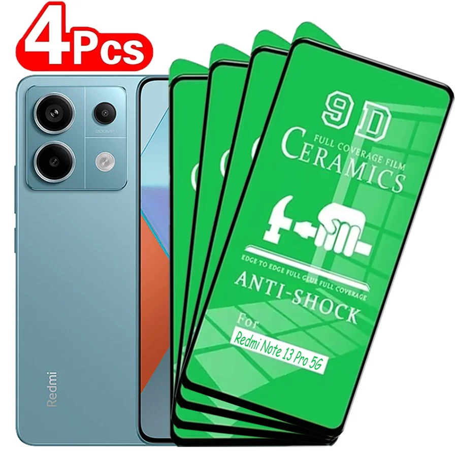 4PCS Screen Protector For Redmi Note 13 12 11 10 9 8 7 Pro Plus 5G HD Soft Ceramic Film For Redmi Note 12S 11S 10S 9T 9S 8T Film