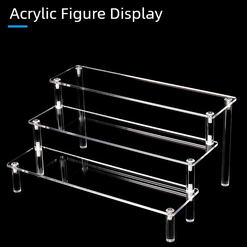 

Acrylic Figure Display Rack Blind Box Multi-layer Ladder Storage Rack Plexiglass 3mm Ordinary Display Rack