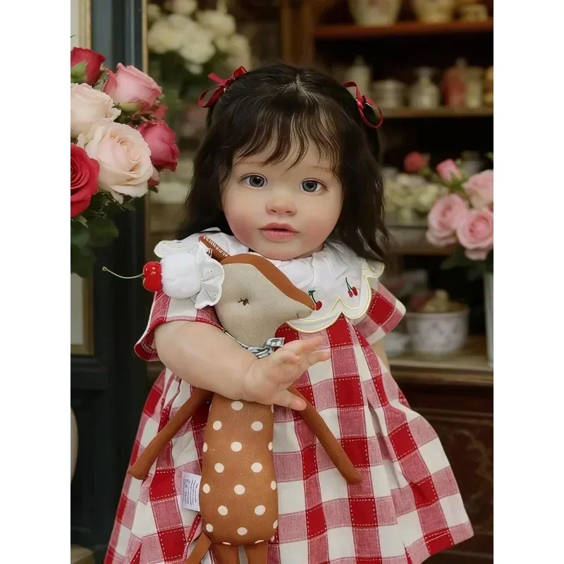 66cm Pippa Reborn Baby Girl Doll with Hand Rooted Hair Toddler Size High Quality Collectible Art Doll