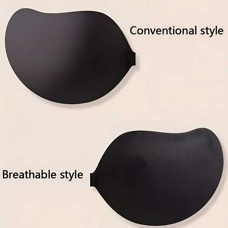 2 Pairs of Invisible Gathered Adhesive Patches  Backless And Strapless Seamless Silicone Nipple Covers  for Women'S Underwear view 5
