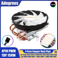 120MM CPU Air Cooler 4Pin PWM 4 Heat Pipes PC Cooler Processor x99 For Intel LGA 1366 1150 1151 1155 1200 1700 2011 X79 X99 AM4