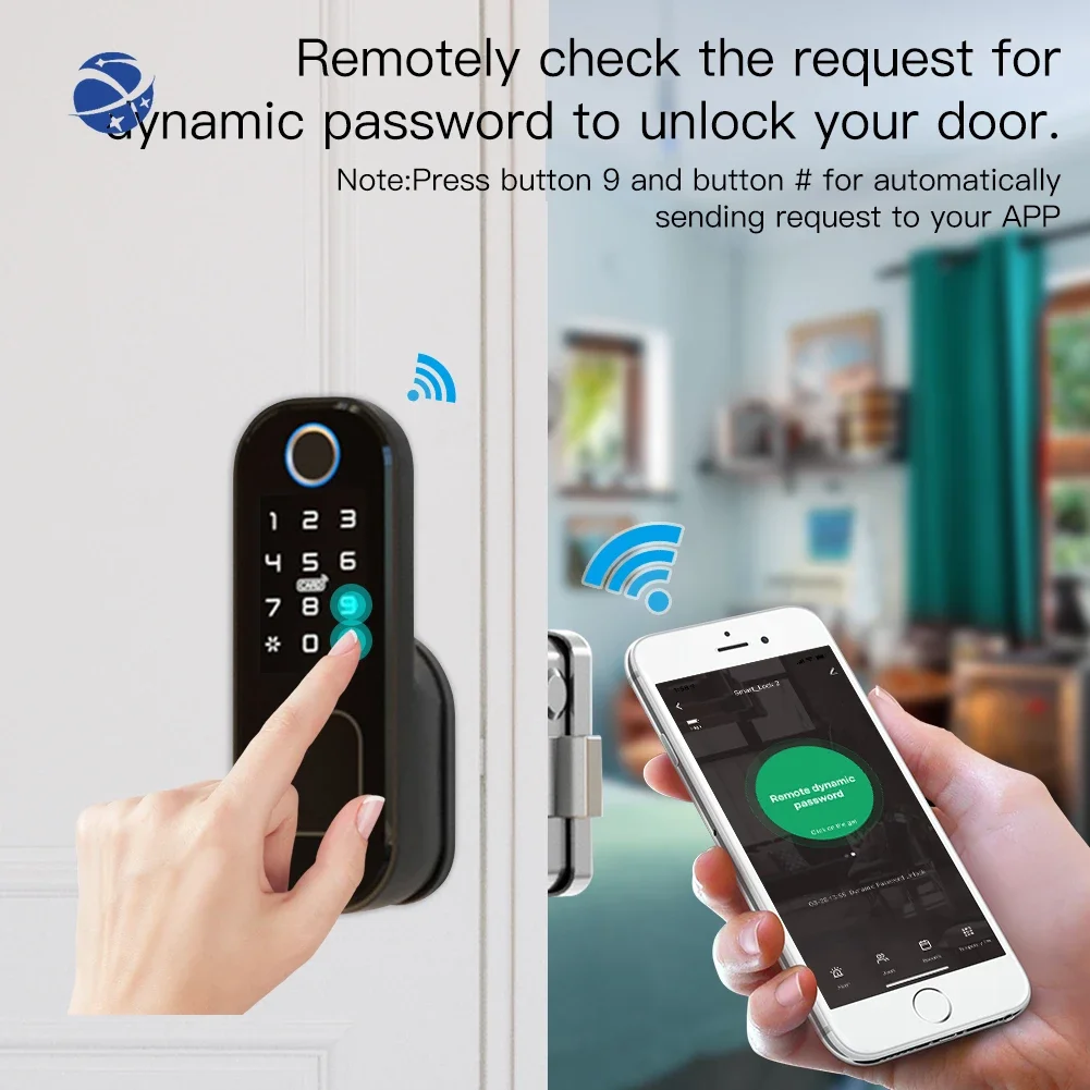 WiFi Smart Door Locker MOES TUYA Home Automation Wireless Remote Control Alarm Compatible With Alexa, echo