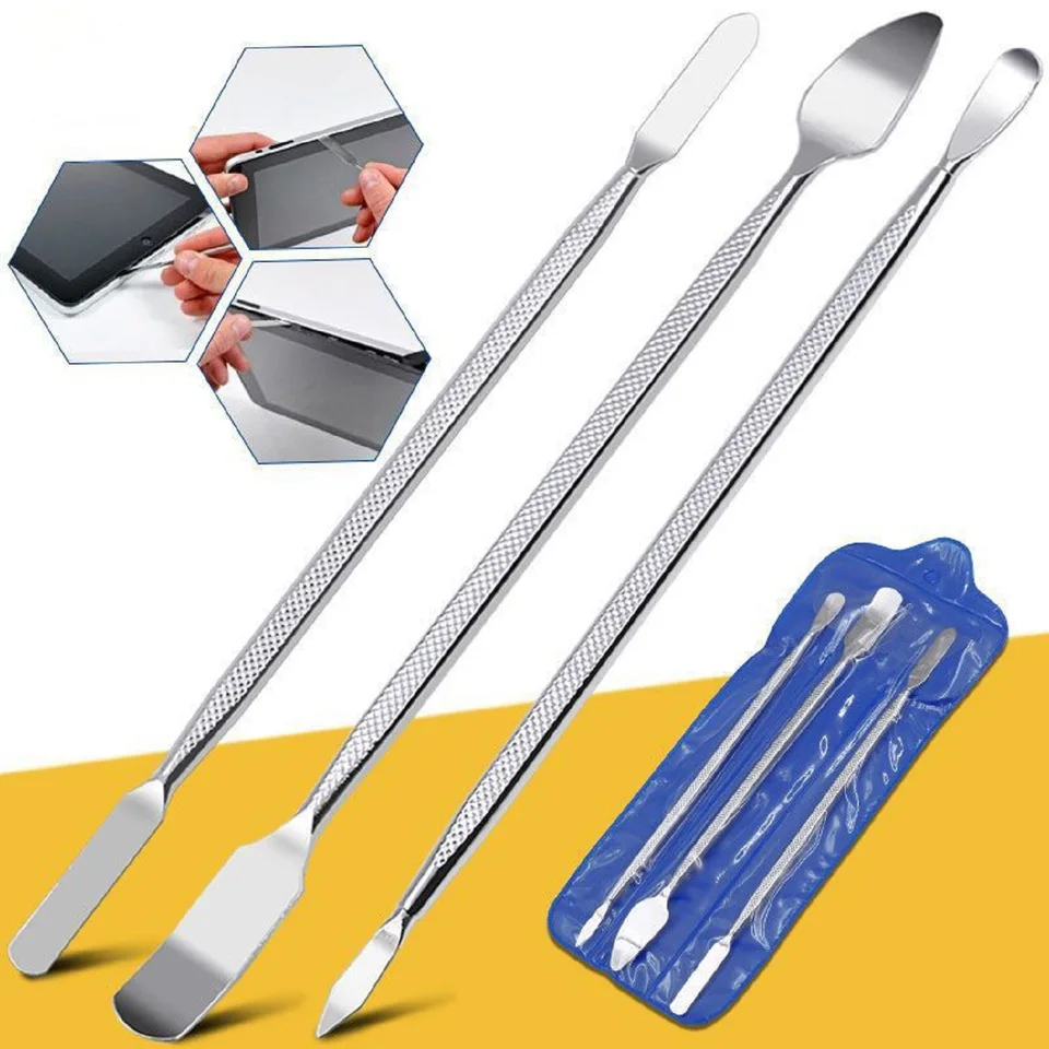 3PZS Kit de Herramientas de Apertura Palanca de Reparación Cuchilla Smart Phone Tablet PC Metal Spudger Set de Desmontaje