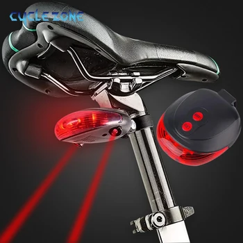 Luz trasera de bicicleta Luz trasera roja Luz LED de advertencia de seguridad nocturna Luz trasera de ciclismo Linterna fácil de instalar para accesorios de bicicleta