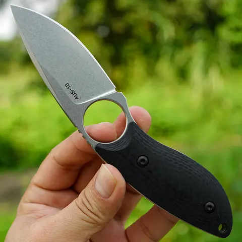 High-Quality AUS-10 Steel sharp Fixed Knife G10 Handle Tactical Survive Hunting Outdoor Camping Hiking EDC Tool Portable Knives