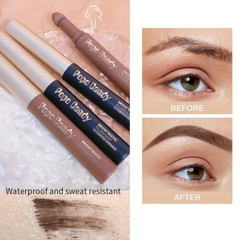 Crème de teinture pour sourcils à double extrémité, applicateur éponge, imperméable, anti-taches, couleur naturelle, facile à appliquer, longue durée