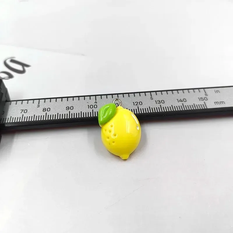 10Pcs Simulation Mixed Fruit Resin Charms Cherry Lemon Grape Strawberry Pendants DIY Jewelry Phone Case Earring Craft Supplies
