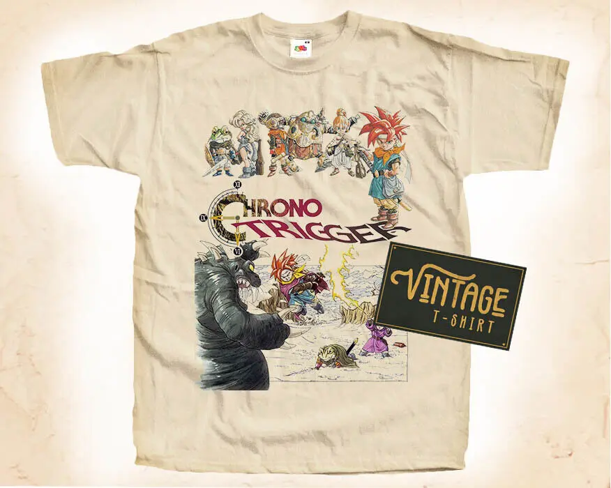 

Chrono Trigger V2 T shirt Tee Natural Vintage Poster all sizes S-5XL