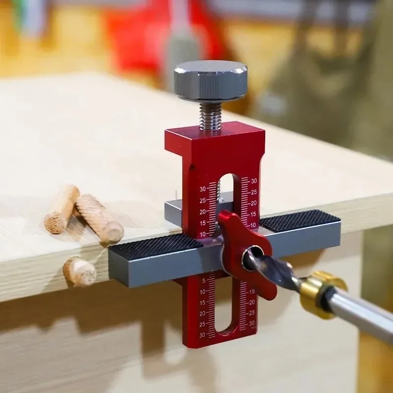 

Rebounder Punched Mounting Jig Wardrobe Cabinet DoorPanel Installation Jig 2 in 1 Cabinet Door Installation Positioner,6/8/10mm