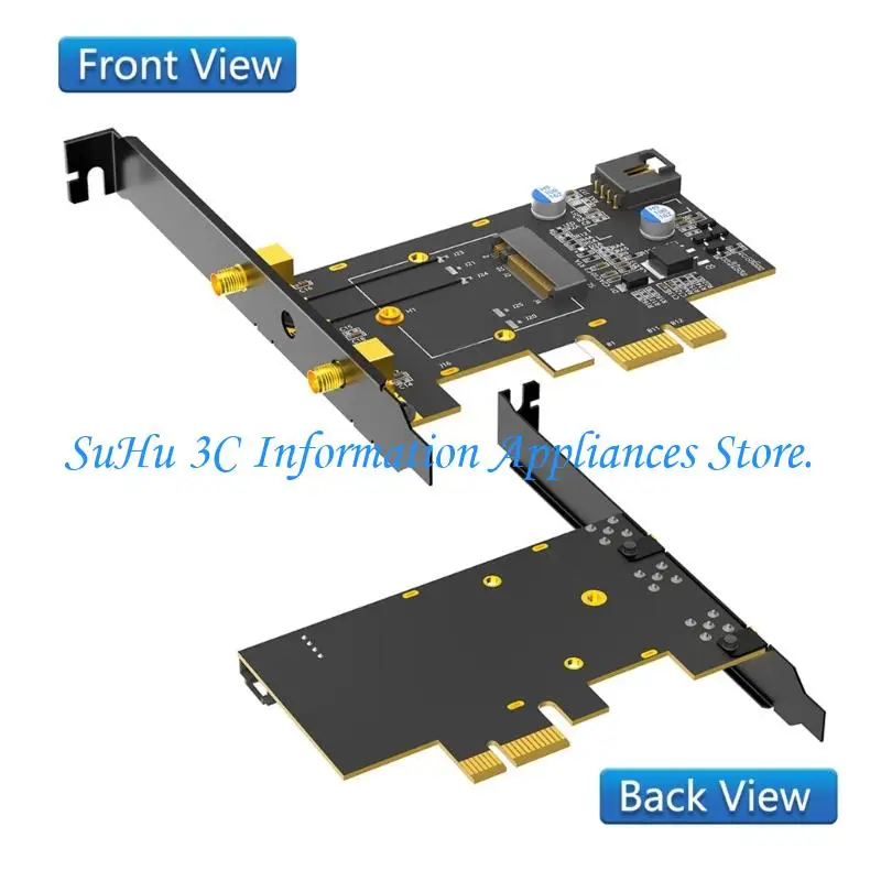 WiFi 7 PCIe Adapter With M.2 Support And Bluetooth-Compatible 5.4 For Fast Speed Internet On
