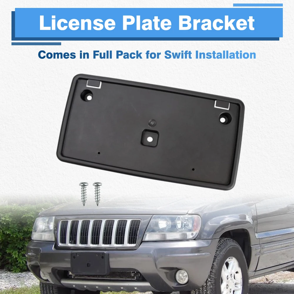 

For Jeep Commander Grand Cherokee 65th Overland SRT8 Car Front License Plate Frame Mounting Bracket CH1068113 55156796AA 9605000