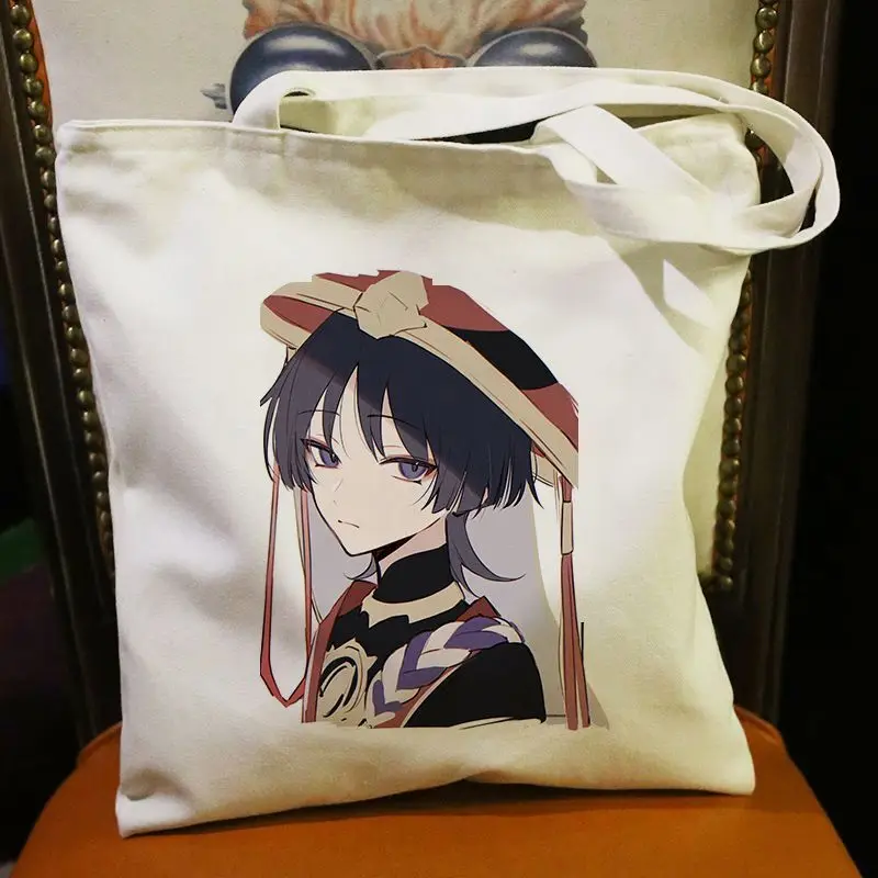 Scaramouche Merch Wanderer Of Genshin Impact Canvas Anime Cartoon Print Bag Gift Handbag Ani