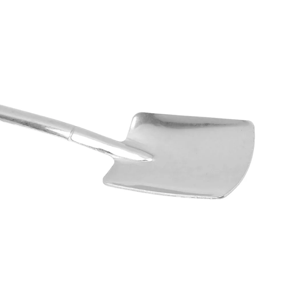4Pcs Durable Rustless Steel Shovel Spoon Smooth Burr Free Ice Cream Spoon Practical Ergonomic Handle Dessert Spoon For Party