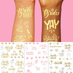 Bachelorette Party Temporary Tattoos Rose Gold Bride To Be Sticker Team Bride To Be Bridesmaid Wedding Hot Stamping Gifts Favors