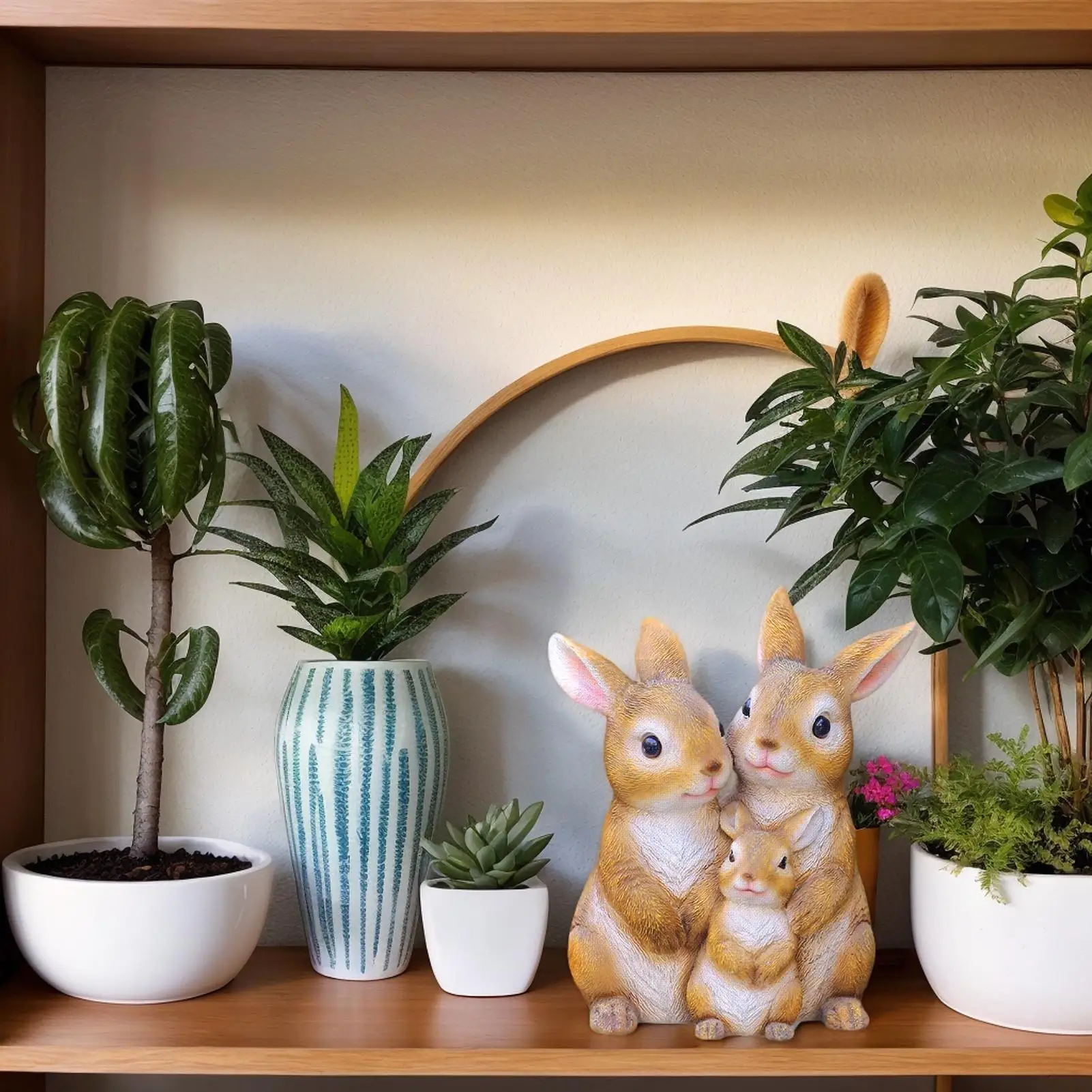 

Статуя кролика, уличные портативные статуи кролика для улицы, фигурки из смолы, легкие украшения, украшение для ландшафтного дизайна дома