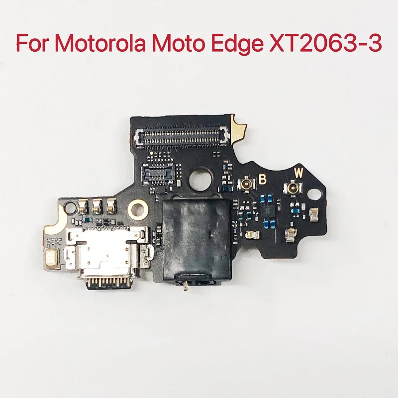 For Motorola Moto Edge XT2063-3 Charge Board Tail Plug Back Rear Flex Cable Charger Connector