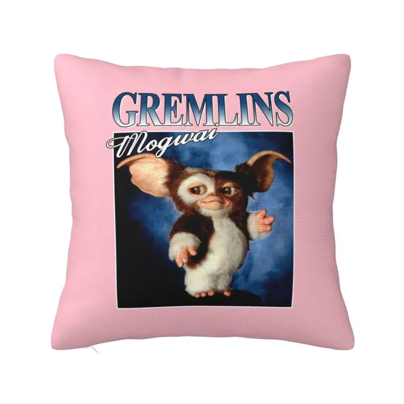 Custom Vintage Gizmo Gremlinse Pillow Covers 80s Horror Retro Sci Fi Movie Monster Mogwai Modern Cushion Cover Square Pillowcase