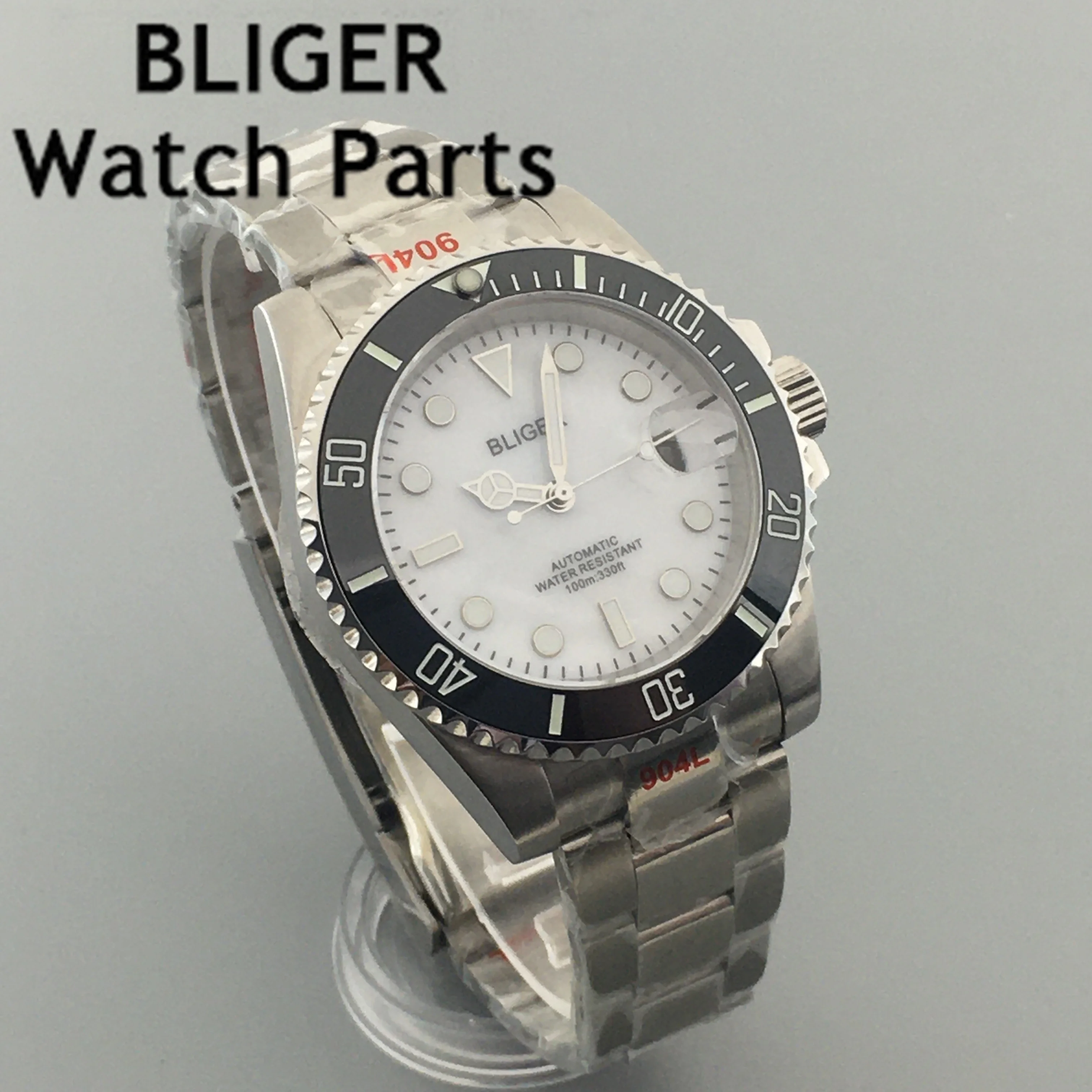 

BLIGER 40mm NH34A 200M Waterproof Sapphire Crystal NH34 GMT Automatic 0iver Watch For Men Steel Bracelet black Bezel Insert 2022