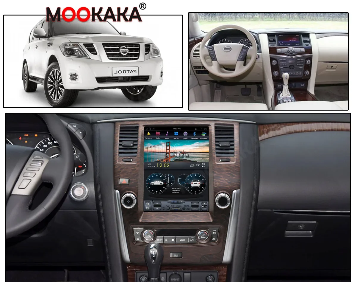 2 Din Android Auto Car Radio for Nissan Patrol Y62 Infiniti QX56 QX80 2010-2022 Navigation Carplay Multimedia Player Head Unit