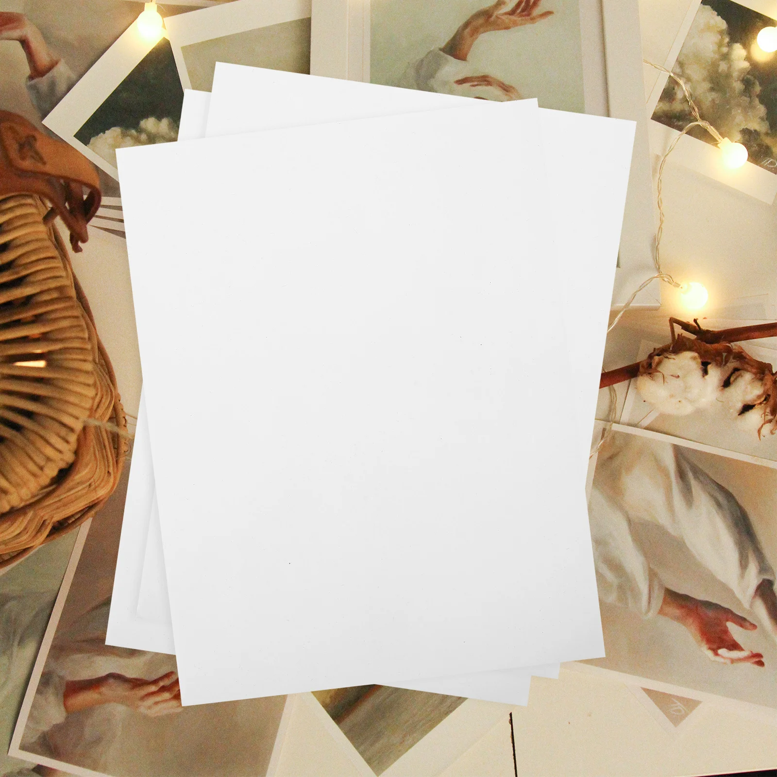 A4 Double Sided Adhesive Sticker Paper 10 Sheets No Traces Clear Square Stickers for Crafts Home Office Projects