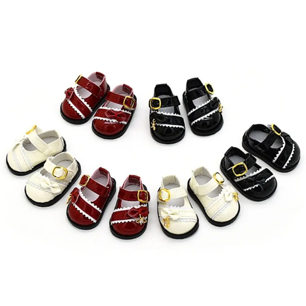 Kids Toy PU Leather Baby Doll Shoes Cute Handmade PU Leather Shoes Cartoon Doll Cosplay Accessories for Labubu