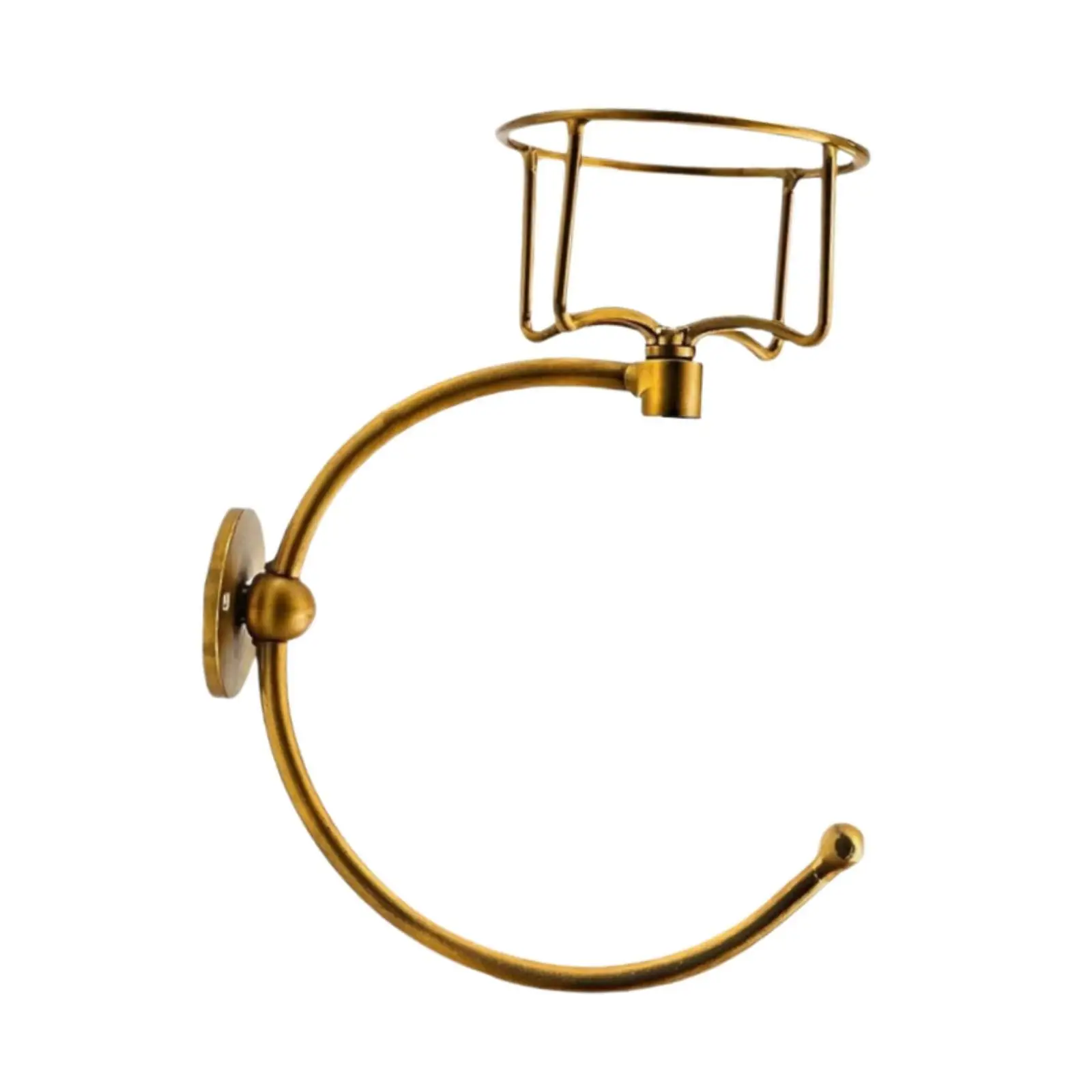 Handtuchring, Metall, schlicht, elegant, Wandmontage, Handtuch-Aufbewahrungsregal, Kerzenhalter, Dekor für Hotel, Zuhause, Badezimmer, Bauernhaus, Küche