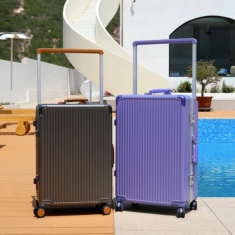 Aluminum frame luggage 20 - 26 inch boarding box mute universal wheel wide trolley travel box trolley case