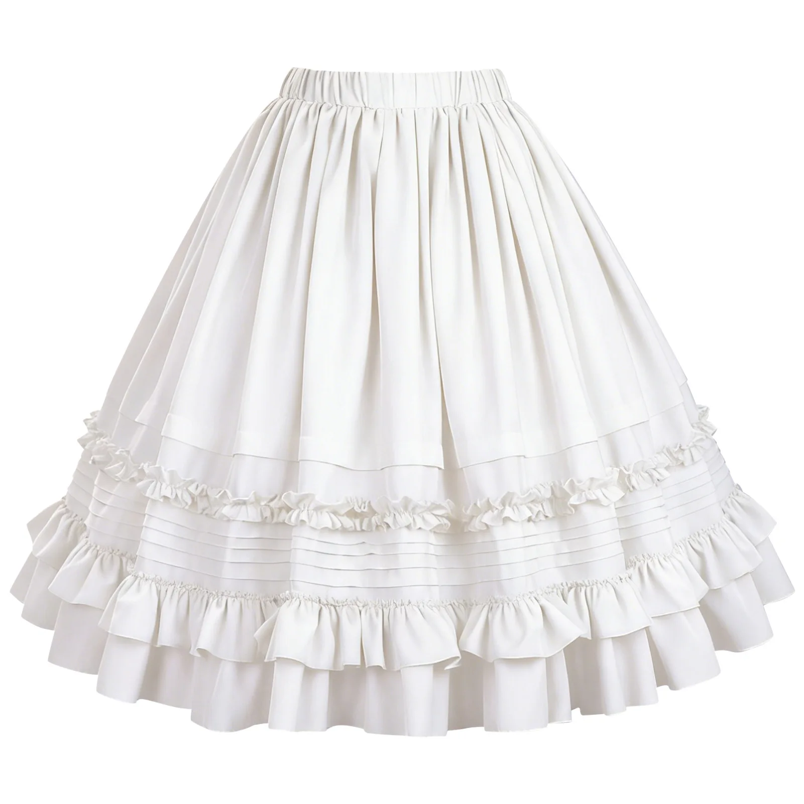 Women Medieval steampunk Layer skirt Lolita Gothic skirt Corset waist slimming sweet ruffles Shirt  Halloween Victorian Dress view 4