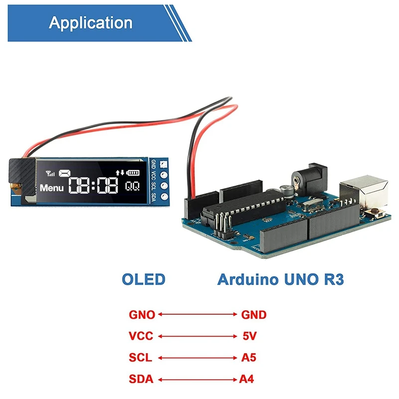 Imagem -02 - Módulo de Exibição Oled para Arduino Raspberry pi Serial Auto-luminous Driver Board Iic I2c Ssd1306 10 Set