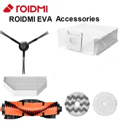 Original ROIDMI EVA Vacuum Cleaner Parts Dust Bag Mop Rolling Brush Filter Side  Washable  Disposable  Accessories