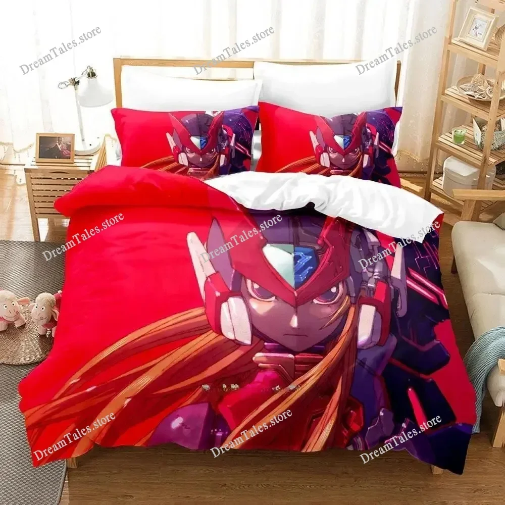 Mega Man Zero Bedding Set Single Twin Full Queen King Size Bed Set Adult Kid Bedroom Duvet Cover Sets 3D Print Game Bed Sheet