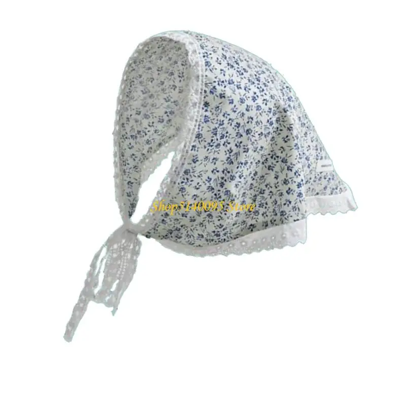 DXAE Bloempatroon Driehoekig hoofddoek Franse zon Beschermende hoofddeksels voor vrouwen gebruiken