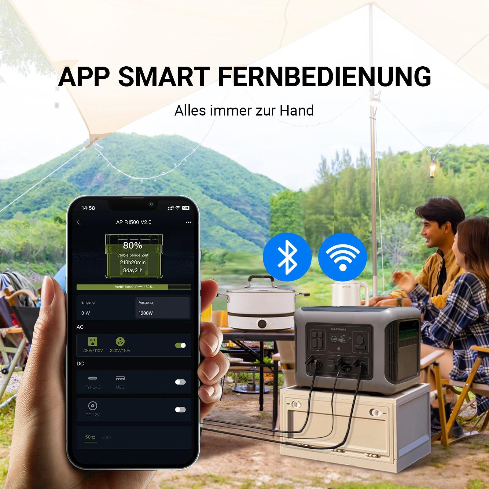 ALLPOWERS R2500 1920WH Portable Power Station Outdoor Rechargeable Emergency Camping Solar Energy Generator Power Station