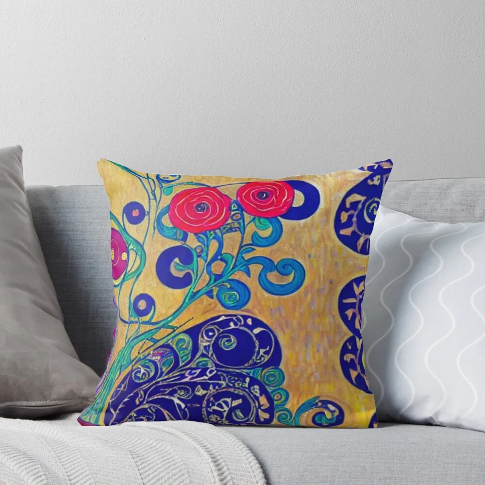 Roses Gustav Klimt Throw Pillow Sofa Covers For Living Room Throw Pillow Covers Pillowcases pillow