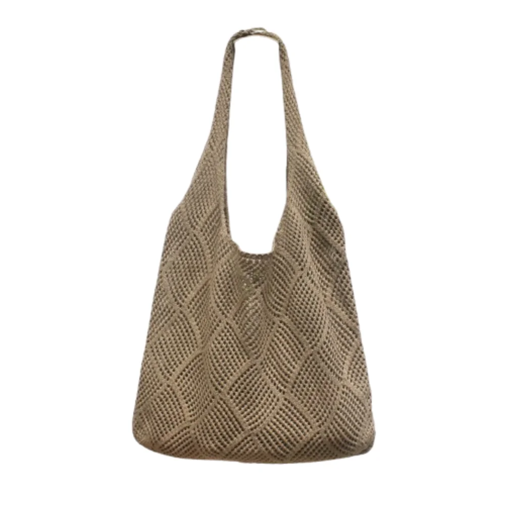 

Рюкзак для девочек, полая тканая вязаная сумка, большая вместительная повседневная женская сумка на плечо, однотонная модная сумка для покупок, дорожная сумка