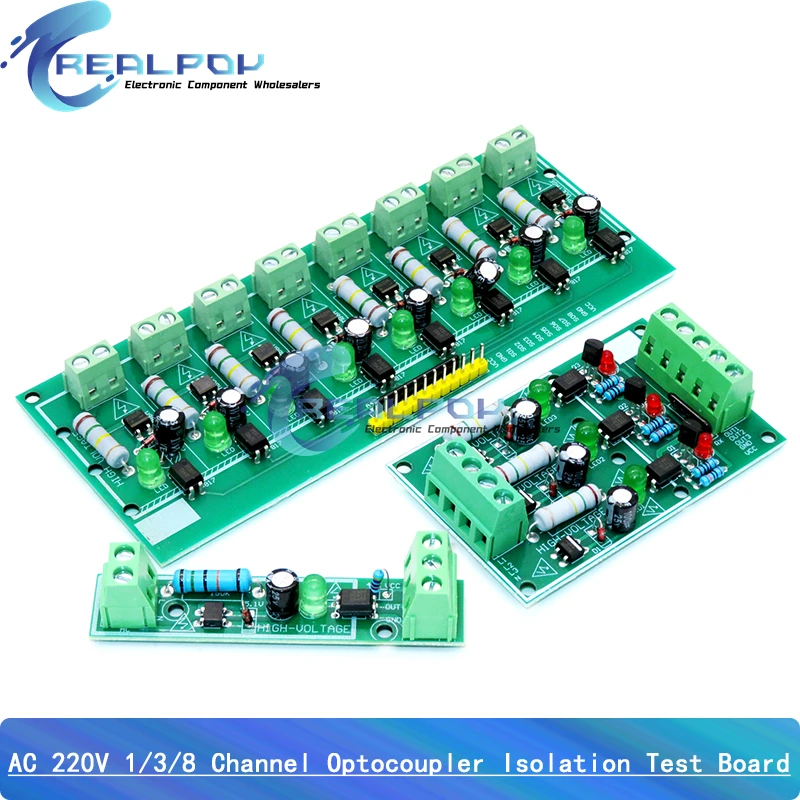 PC817 1 2 4 8 Channel Optocoupler Isolation Board Voltage Converter Adapter Module 3.6-30V Driver Photoelectric Isolated Module