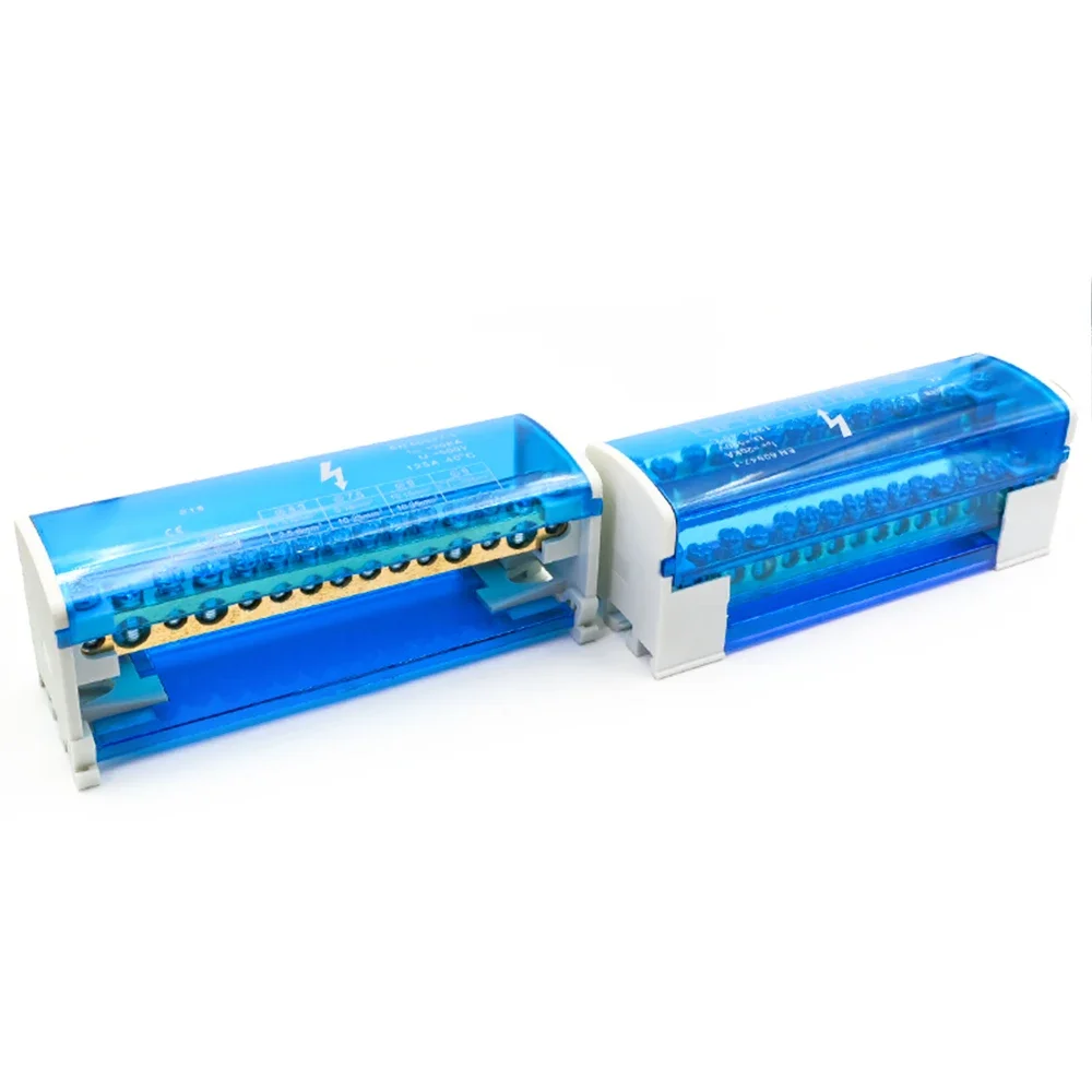 WDH215 Din Rail Terminal Block Modular Screw Connection Power Distribution Block Box Universal Electric Wire Junction Box 1 PC
