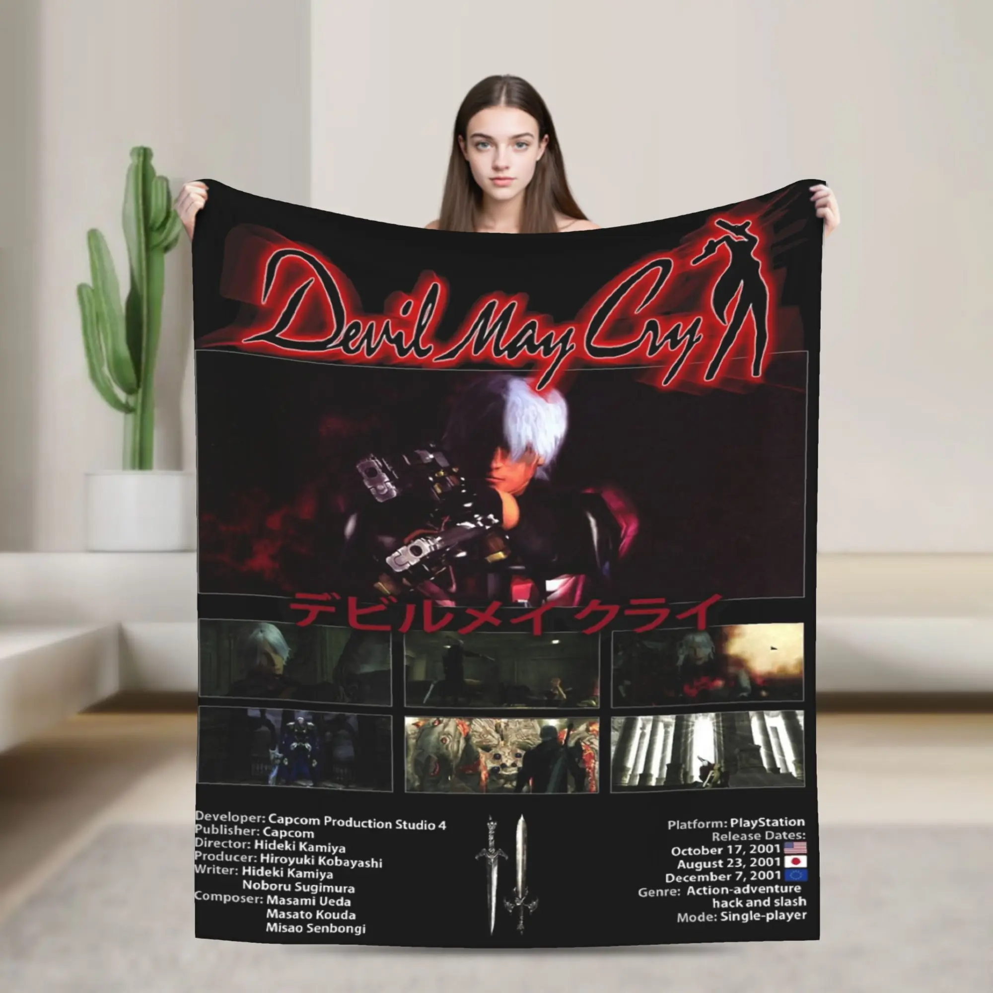 Devils May-Cry 3 Blanket Multi-size Super Soft and Warm  Throw Blankets for Couch Sofa and Bed