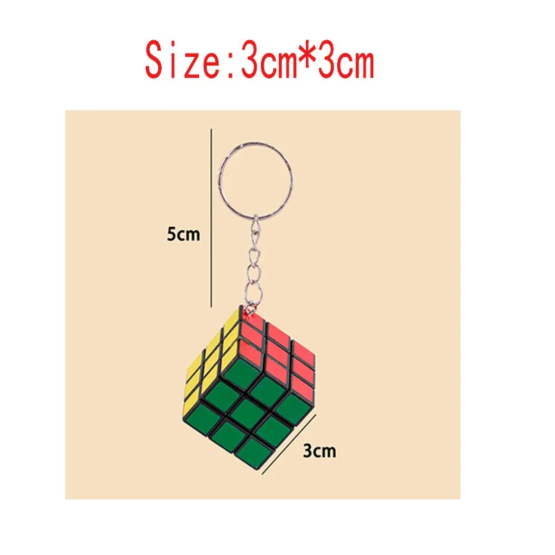 12/24/48/60 PCS 3x3x3cm Mini Creative Magic Cube Educational Toys for Children Keychain Party Gifts for Guest  Fashion Pendant