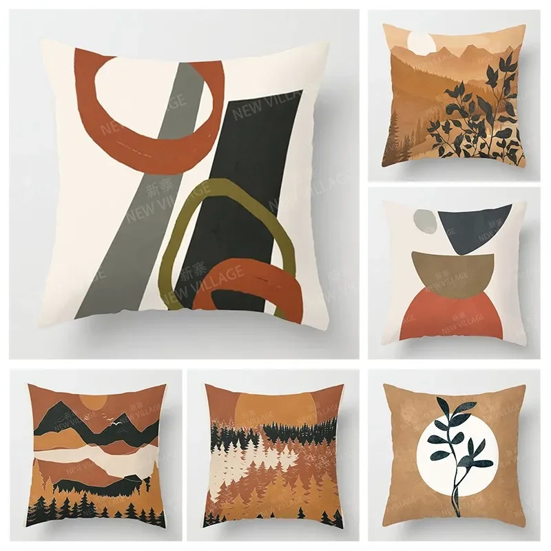 Nordic fall home decor autumn decoration throw pillow cover sofa Cushion cover45x45cm 45*45 50x50 60x60cm 40*40 morandi abstract