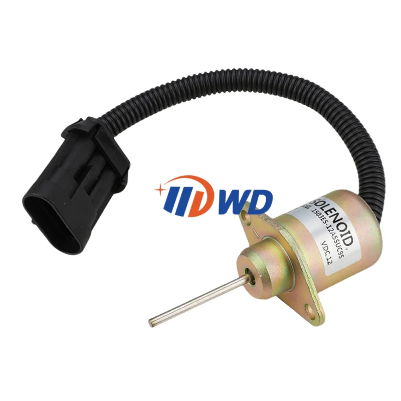 1503ES-12A5SUC9S 12V 3 terminals Stop Solenoid for Woodward 1500 for Series for Kubota V2203 for Case 560 for Thermo King