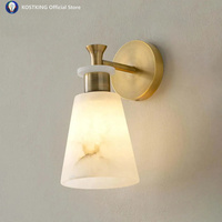 Modern Brass Cloud Stone Wall Lamp for Living Room Bedroom Bedside Study Dining Room Corridor Hotel Homestay Staircase Lighting